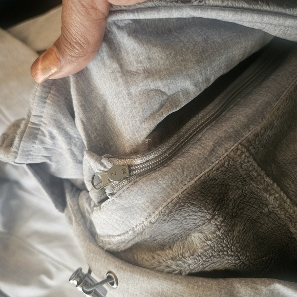 Women's Gray Hooded Jacket - Picture 7 of 11